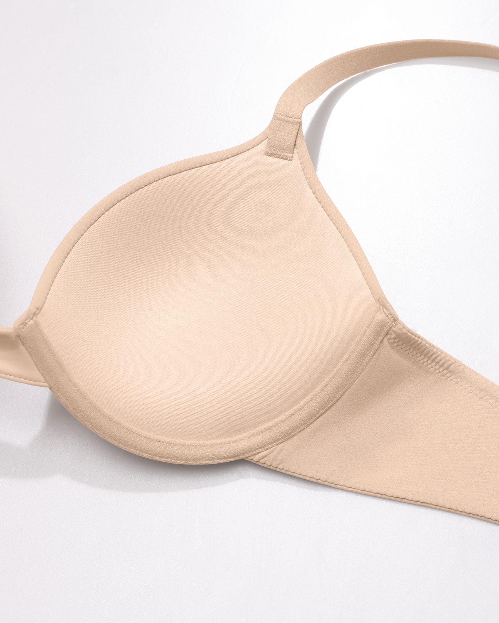 HALOBLISS Lift Up Underwire Bras for Women Small Breasted Padded T-Shirt Bras with Support 32AA-38A