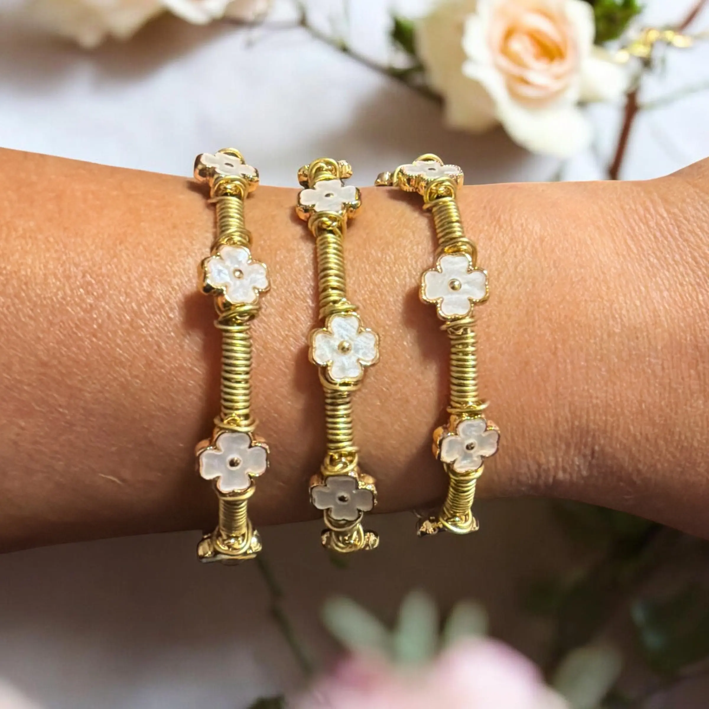 White Clover Bangle