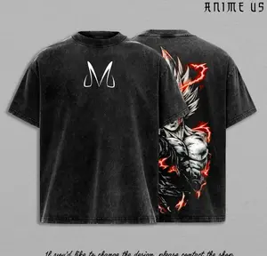 Warrior Power T-Shirt – Vintage Washed DBZ Inspired Tee, Anime Graphic Shirt, Oversized Soft Cotton Streetwear, Unisex Casual Apparel BAB