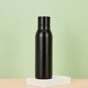 18 Oz Double Walled Stainless Steel Vacuum Bottle, Metal Water Bottle, Leak Proof Insulated Bottle Without Bisphenol A, Macron Green, Reusable Water Bottle For Sports And Travel