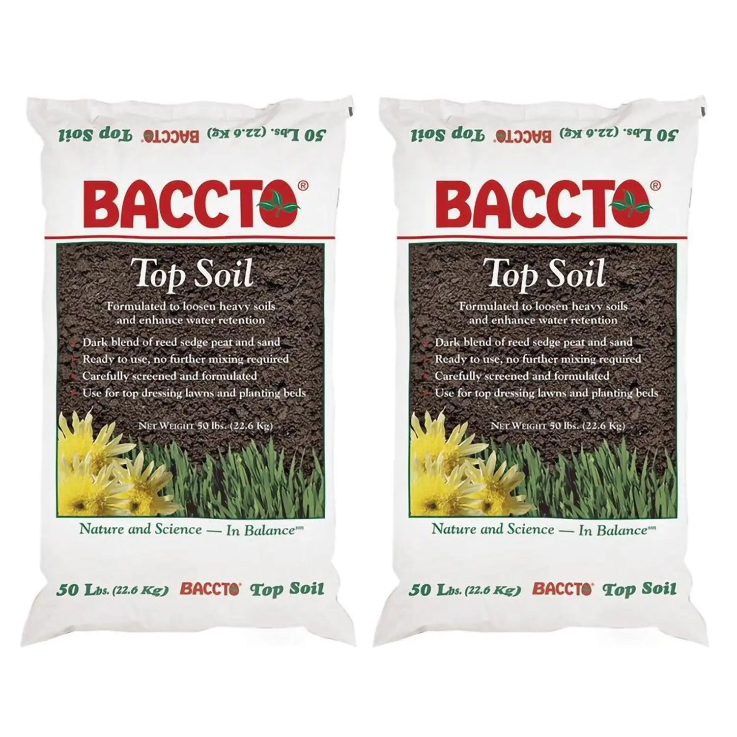 Michigan Peat 1550P Baccto Top Soil with Reed Sedge, & Sand, 50 Pounds (2 Pack) Michigan Peat 1550P Baccto Top Soil with Reed Sedge, & Sand, 50 Pounds (2 Pack)
