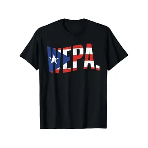 Wepa Proud Puerto Rican Latino Pride Latina Puerto Rico Flag T-Shirt, Suitable for Mens & Womens Outdoor T-Shirt, 100%cotton, S-XXXL