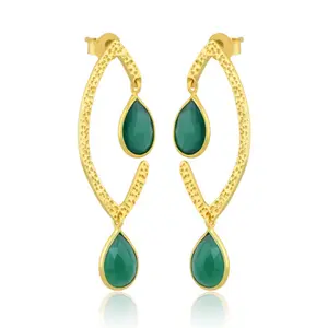 Mystic Meadow Green Onyx Earrings
