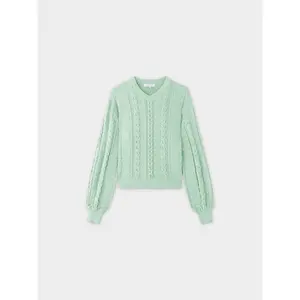 Cross Stitch Sweater-Mint