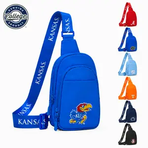 NCAA Sling Backpack Crossbody Bag for Women & Men – Small Anti-Theft Lightweight Chest Bag,Travel Sling Bag with Convertible Shoulder Strap, Cross Body Bag for Gift, Game Day & Concert ,Kansas Jayhawks/Alabama Crimson Tide/Florida Gators,018