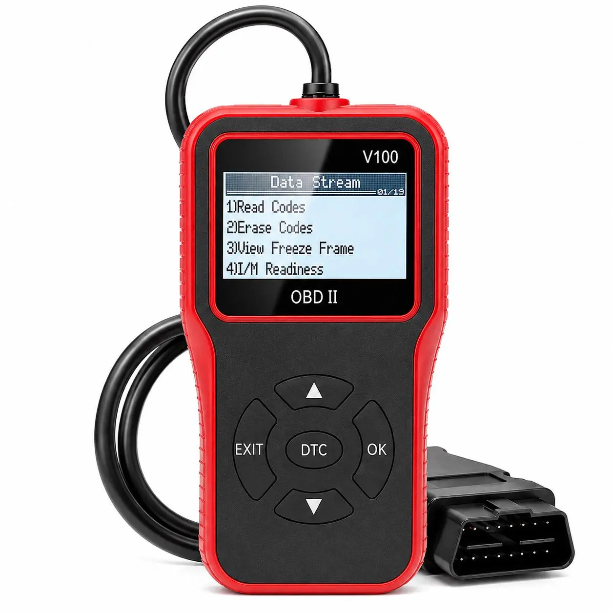 Automotive OBD2 Scanner Code Reader, Efficient Diagnostics Tool for Automotive OBD II Protocol Cars, Connects to OBD Port for Regular Check-Ups