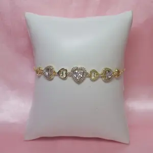 Adjustable 3 Heart Bracelet