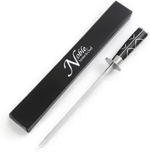 Professional Honing Steel 12”, Magnetized for Safety, No Rust, No Cheap Plastic! Noble’s Knife Sharpener Has an Oval Handle for a Firm Grip and is Built For Daily Use, Perfect for Chefs!