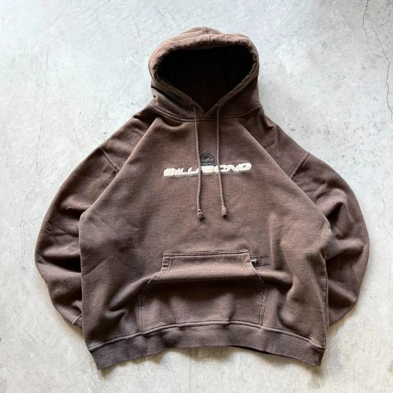 Crazy surf grail embroidered brown Billabong Hoodie
