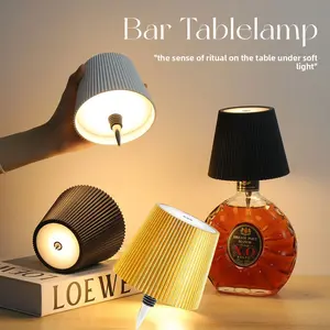 Bottle Decoration Light Striped Pleated Insert Wine Bottle Lamp RGB Three Colors Portable Rechargeable Night Light Restaurant Bar Atmosphere Light Home Decoration Lamp