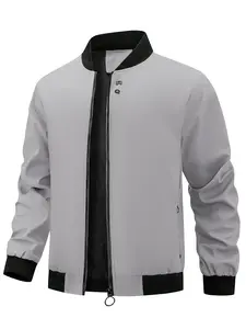Men's Spring & Fall Plus Size Jacket, Loose Fit Versatile Outerwear, Comfortable, Casual and Stylish Coat for Daily Wear