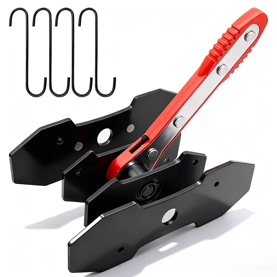 Brake Tools, Brake Caliper Tool, Brake Caliper Compression Tool | Caliper Piston Compressor Tool with 360 Degree Swing Ratchets, Brake Caliper Press Tool with Brake Caliper Hooks, Red