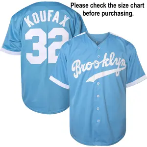 Summervibes Men'S #32 Blue Baseball Jersey T-Shirt -V-Neck, Short Sleeve, Loose Fit, Casual Sportswear, | V-neck Shirt | Slight Stretch Fabric, Baseball Jersey, Sizes S-3XL