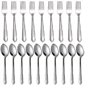 Salad forks, set of 12 dinner forks, set of food-grade silver forks, table forks, cutlery forks, mirror finish and dishwasher safe for use in the home, kitchen or dining room