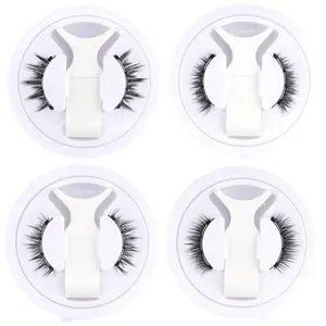 Magnetic False Eyelashes with Tweezer, Soft Magnetic Eyelashes, 4 Pairs Waterproof Reusable Magnetic Eyelashes, Natural Look Eyelash Extensions, Eye Makeup Product for Women, Cosmetic, Eyelash Set, False Eyelash Kit, DIY Volume Eyelashes