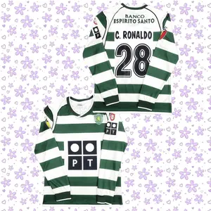 2002-03 Home Primeira Liga Long Sleeve Retro Jersey – C. Ronaldo #28