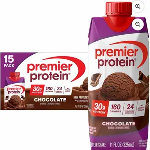 Premier Protein Shake Chocolate 30g Protein No Added Sugar 24 Vitamins Minerals 11 fl oz 15 Pack Healthier Snack - Flavor