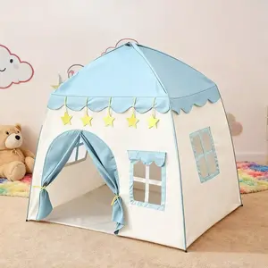 Outdoor Fun Kids Play Tent, Outdoor Play Equipment, Castle Playhouse for Boys Girls, Portable Play House, Portable Play Area, Secret Base & Sleep Tent, Beach Party Toy, Ideal Birthday & Holiday Gift, No Accessories & Lights