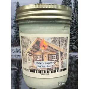 Cabin Fever 8oz Candle - Scented Aroma for Decor & Fragrance - Ideal for Vanilla and Freshener Use