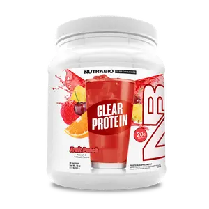 NutraBio Clear Whey Protein Isolate Powder - 20g Whey Protein Isolate | Zero Sugar, Low Calories, Low Carb, Juicy Flavor - Post Workout Recovery, Muscle Growth, Muscle Strength | Non-GMO, Gluten Free, Kosher Dairy, Halal, 3rd Party Tested