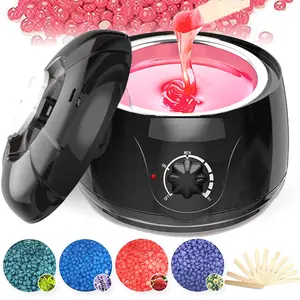 Body Waxing Kit,Wax Warmer For Hair Removal With 400G & 10 Sticks Hard Wax Beads Kit, Wax Melt Warmer Kit For Women Men Full Body, Legs, Face,Wax Heater Warmer Kit