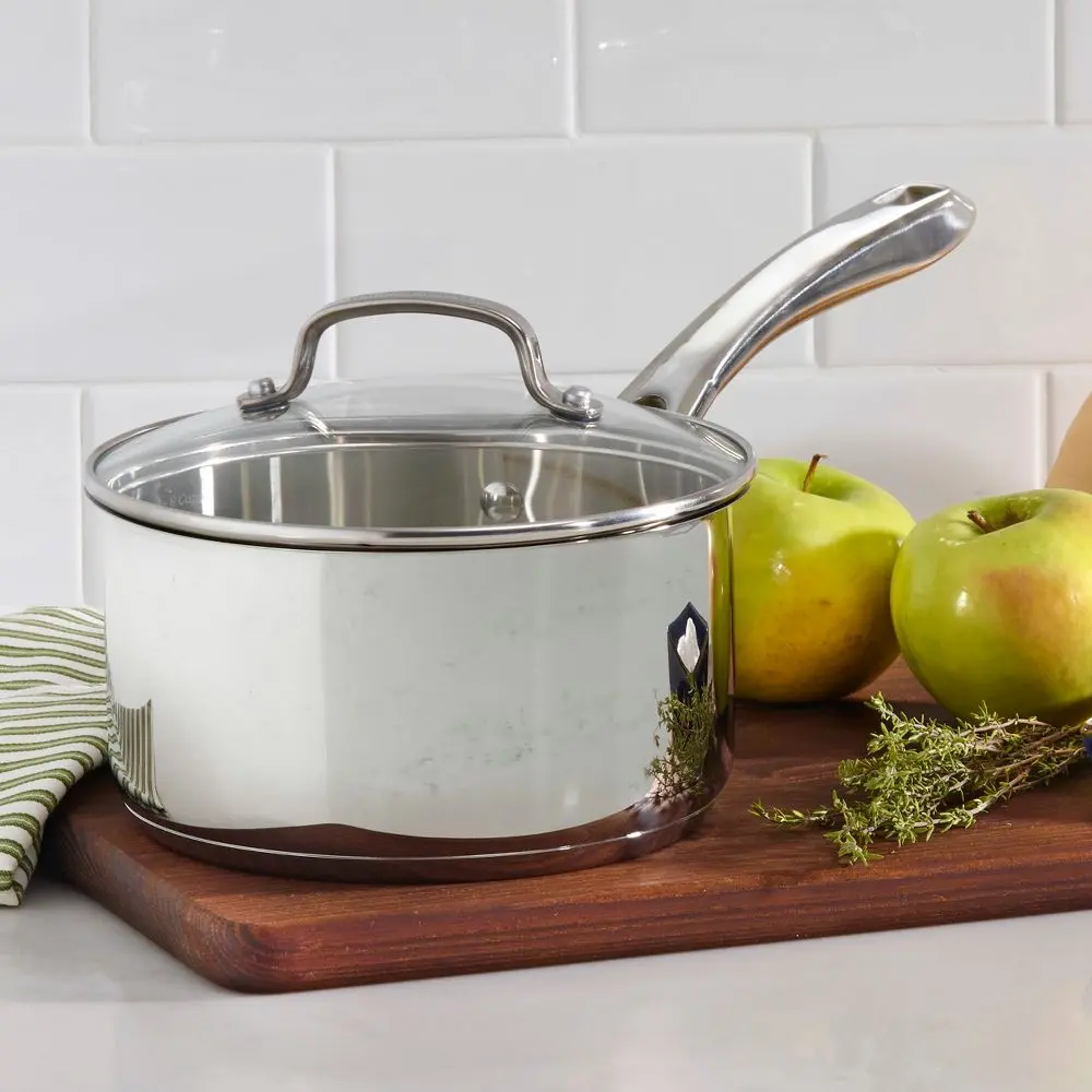 Cuisinart Classic 2.5qt Stainless Steel Saucepan with Cover - 831925-18: Even-Heating Dishwasher & Oven-Safe Pot