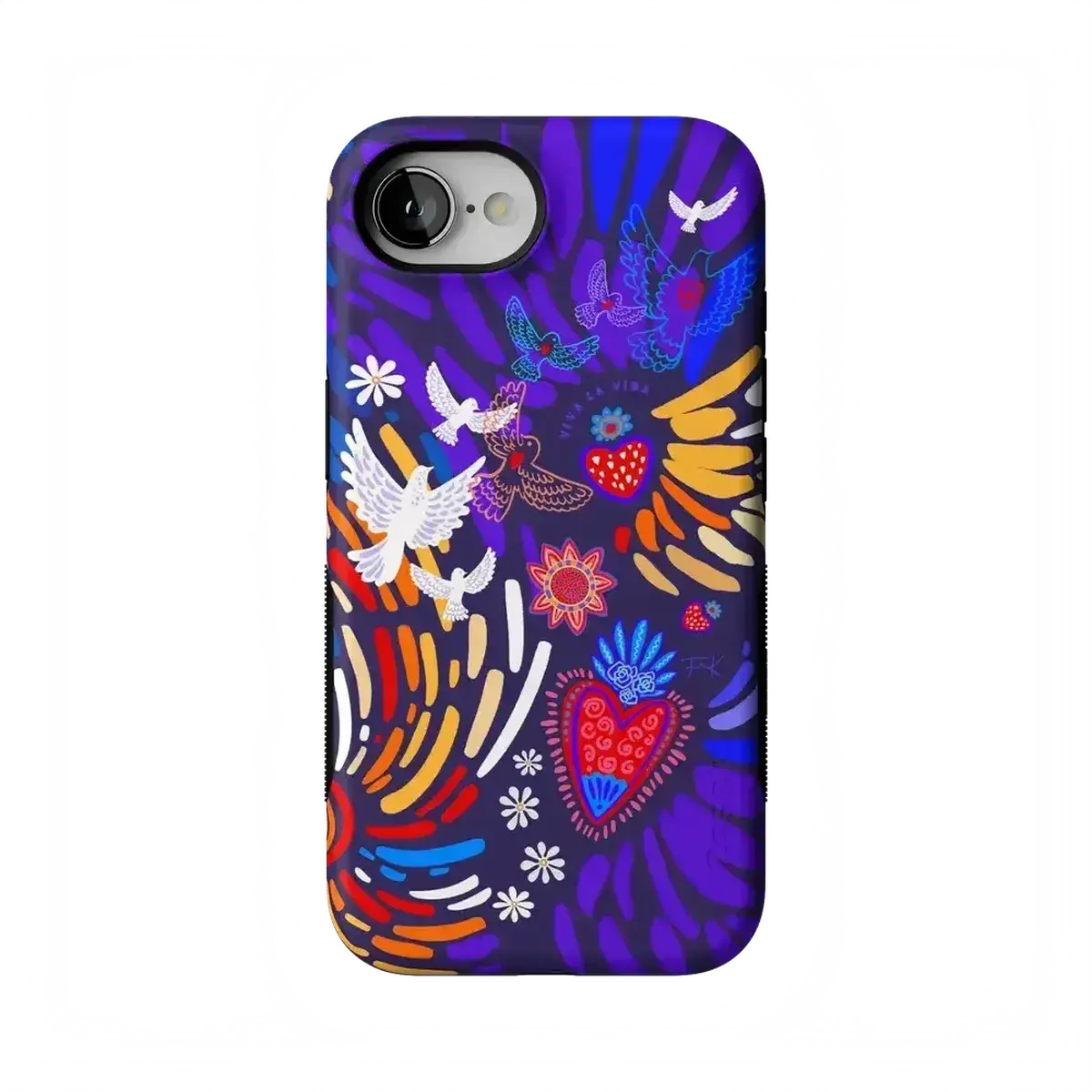 Casely iPhone 16e Case | Viva La Vida | Frida Kahlo Collage | Bold Protective Design | Compatible with MagSafe