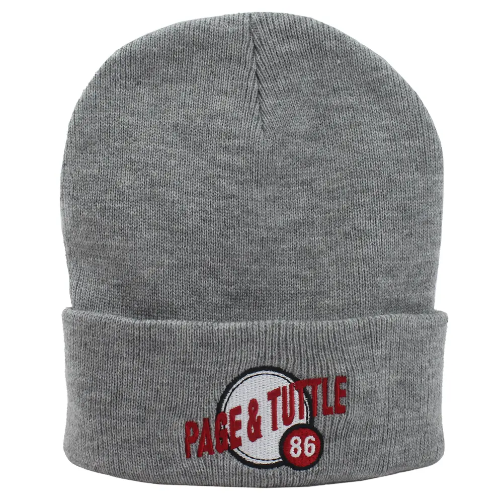 PAGE and TUTTLE Mens 12 Inch Cuffed Knit Cap Athletic Athletic - Grey PAGE and TUTTLE Mens 12 Inch Cuffed Knit Cap Athletic Athletic - Grey
