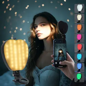 Clip-On Selfie Light, Rechargeable LED Fill Light for Phone, Laptop, Tablet Camera Photography Video, Portable Makeup Zoom Meeting Lamp