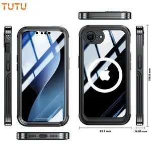 For iPhone 16e 2025 17e 2026 Shockproof Mag Safe Case with Built-in Screen Protector