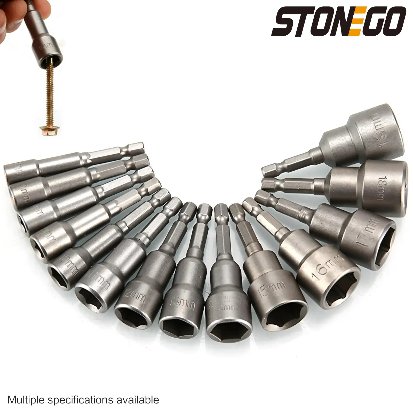 Hex Socket Sleeve Nozzle Nut Driver Set (1 Set), Drill Bit Adapted to Socket Bit, Multifunctional Power Tool Accessories for Home & Office