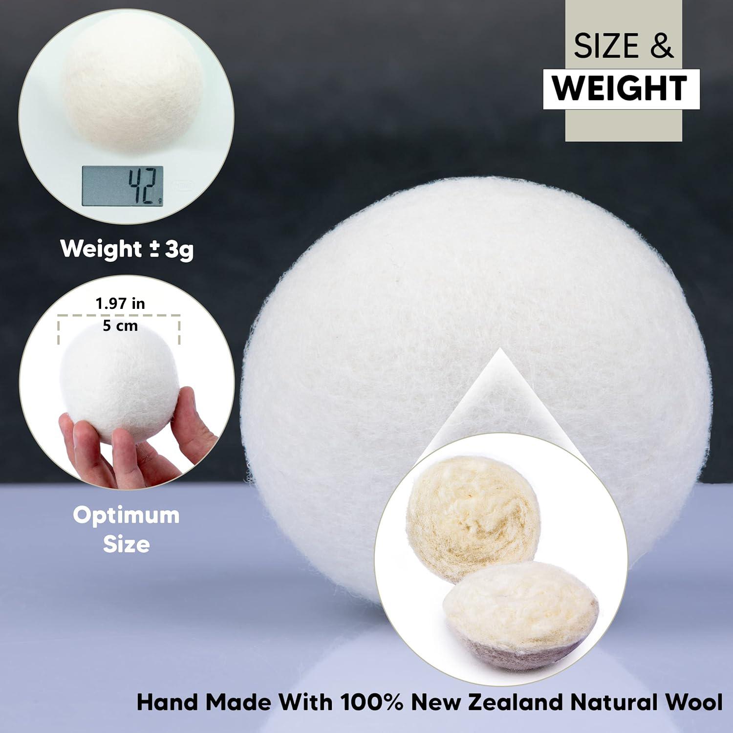 【FaddishDeal】6PCS Natural wool drying ball. Natural soft fabric, reusable, reduce wrinkles and save drying time, anti-static。 Laundry Springtok