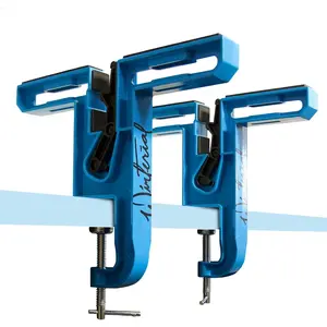 Snowboard and Ski Vise, Set of Two Non-Slip Vice Grips with Horizontal Vertical Working Positions for Tuning, Repair and Waxing/Rubber Brake Retainers and Secure Board Grip Arm