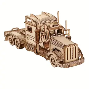 Build Your Own Truck 3D Wooden Puzzle Model Kit, Fun and Educational DIY Gift, Perfect for Kids and Adults