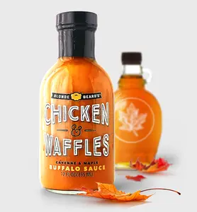 Blonde Beard's Chicken & Waffles Grilling Cooking Hot Sauce Buffalo Sauce Chicken Wing Sauce - Flavorful Dip