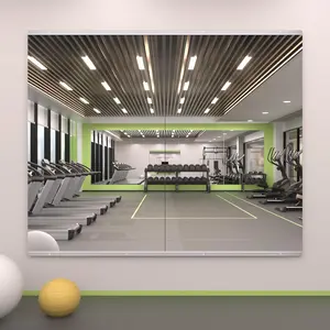 Home Gym Mirror, 48"x24"-2 PCS Gym Mirrors for Wall, Frameless, Tempered Glass, Large Workout Mirrors for Home Gym, Dance Studio, Yoga Room, Garage Gym