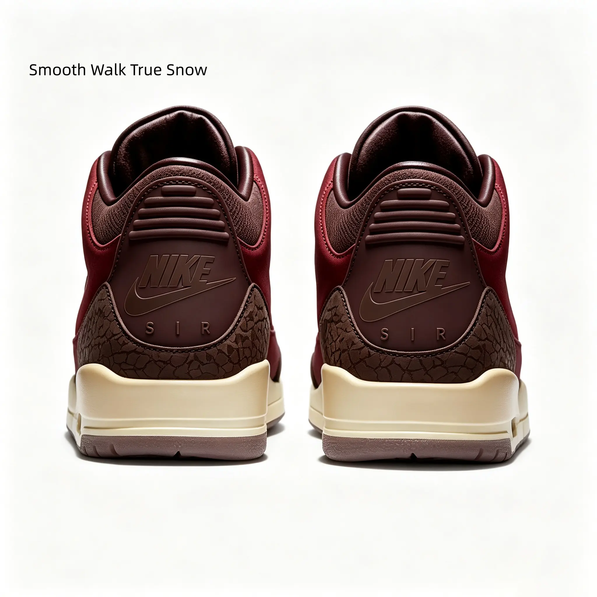Burgundy Brown Fabric Suede Retro Street Sneakers Cushioned Mid Top Casual Shoes