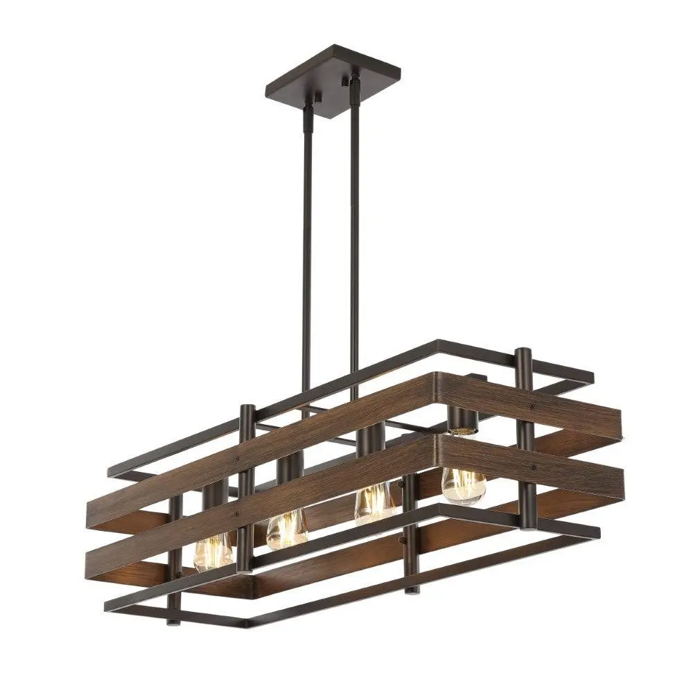 JONATHAN Y Grace Industrial Farmhouse LED Pendant Indoor Lighting Ceiling Light - for Living Room, Kitchen, Office, Ceiling Lights