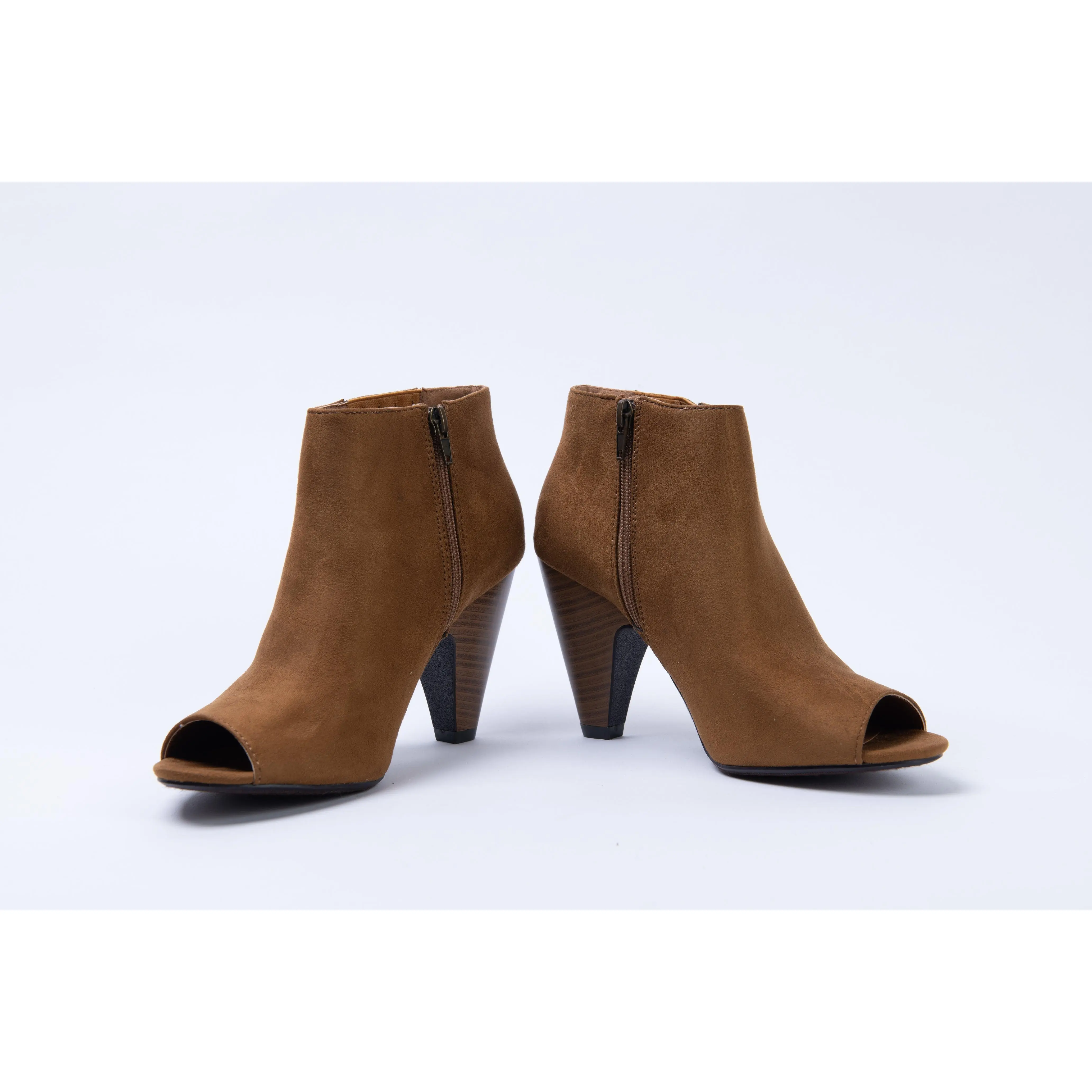 Stylish Teresa Coffee Tan Booties for Women - Perfect for Walking