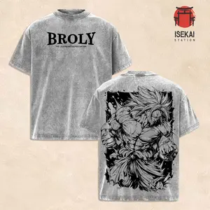 Broly The Legendary Super Saiyan Anime Shirt Vintage Washed Retro Graphic Powerful Rage Form Massive Muscle Warrior Streetwear Limited Collection