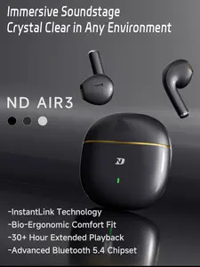 CCA ND Air3 True Wireless Earbuds, Bluetooth V5.4 Headphones with Noise Cancelling Mic, 13mm Driver, Deep Bass, 30H Playtime, Touch Control, for Sports, Gym, Commute, iPhone & Android music headphone