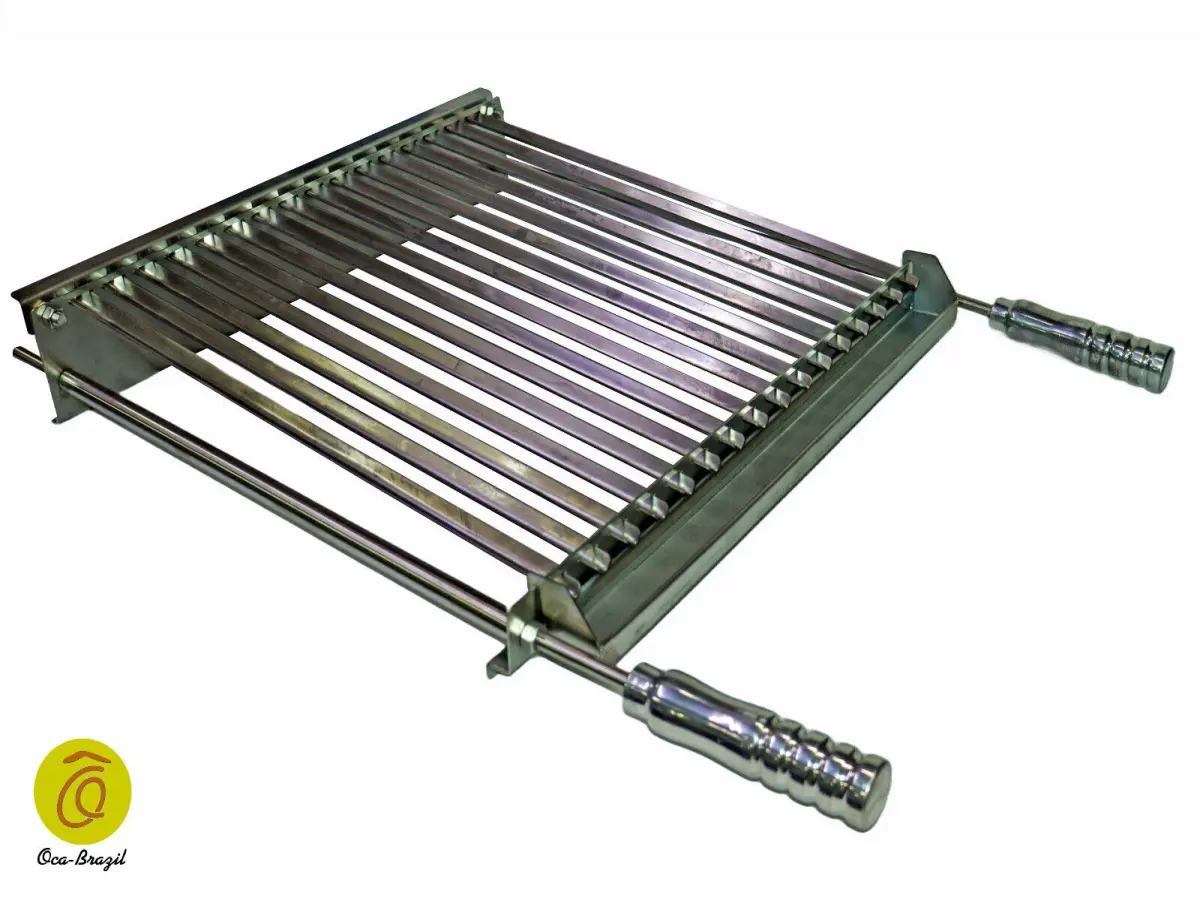Brazilian Griddle  with Fat Tray -  Super Heavy Duty - Stainless Steel