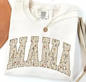 Comfort Colors Mama Shirt, Floral Mama Shirt, Mothers Day Gift, Girly Aesthetic Gift For Mom, Retro Mom Tee, Cute Mom Shirt