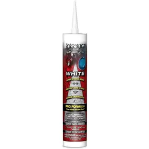 , Super , Rubberized  Adhesive, Works Underwater, Use  Pools, Showers, Outdoors, Concrete, Brick, Pavers, , 10 oz , White, 1-Pack