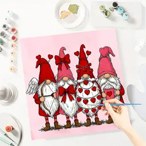 Gnome Paint by Numbers for Adult,Paint by Number Kit for Beginners,DIY Acrylic Paint Canvas Painting Kits Art ,Home Wall Decor Gift for Her, 20x20 inch(Without Frame)