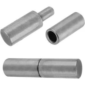 4 count Weldable Barrel Hinges Weld On  Door Hinge 3" x 3/4" Heavy Duty Steel Detachable Hinges for Trailer Ramp Gate Swing Door (2 PCS)