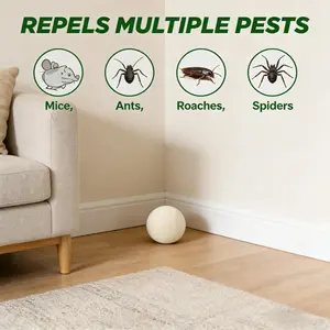 12 - Piece Peppermint Oil Rodent Repellent!Natural, effective against rats & mice.Safe for pets/humans, for indoor/outdoor.Eco - friendly, long - lasting, easy - use, odor - free.Keep rodents out of garden & home.