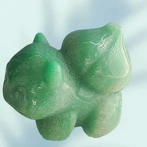 Crystal Green Aventurine and Green Flourite Bulba Poke mon