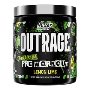 Nutrex Research Outrage Ultra Stim Pre-Workout Dietary Supplement - Boosts Unstoppable Energy, Focus, and Endurance for Fitness Enthusiasts