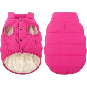Dog Winter Coat - Waterproof Windproof Dog Jacket, Warm Snowproof Doggie Puffer Vest for Cold Weather, Lightweight Snow Coats for Small Medium Large Dogs(Pink, XS)